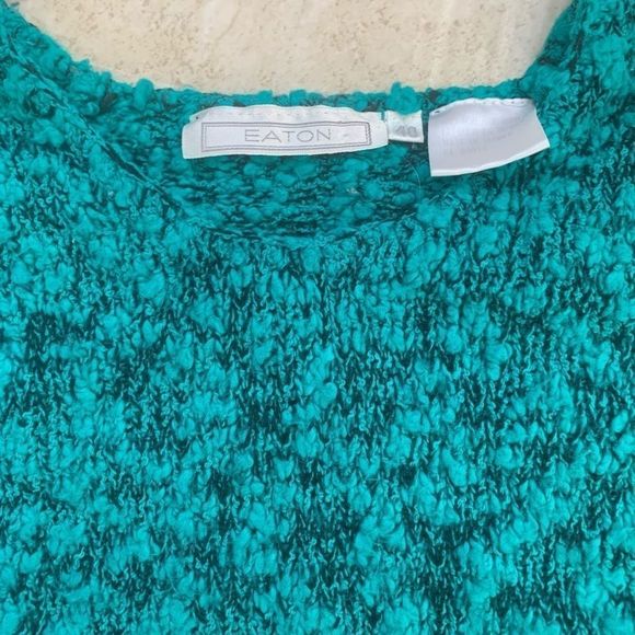 Eaton Long Sleeve Oversized Sweater- Blue & black - Picture 4 of 7